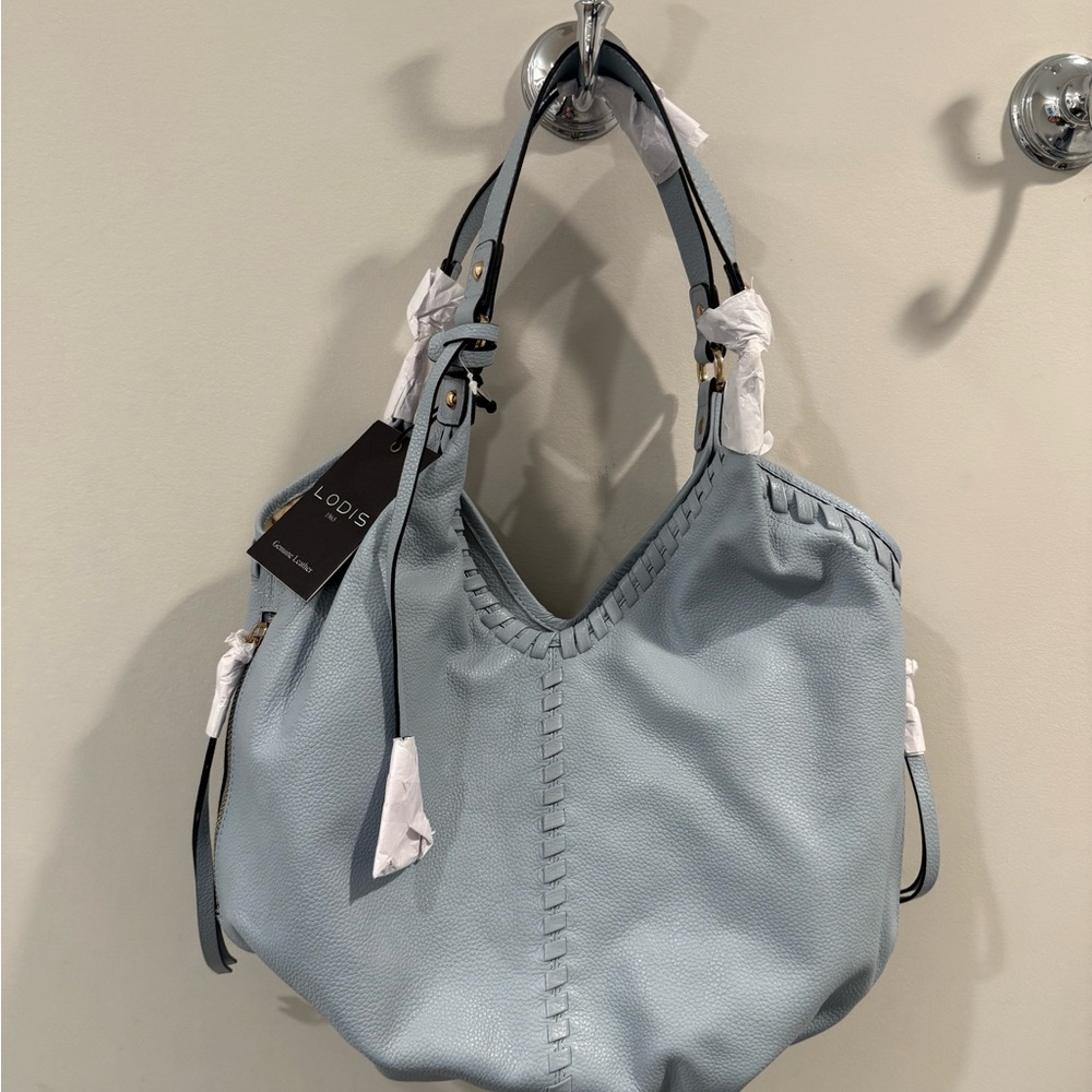 NWT Lodis Light Blue Hobo Bag